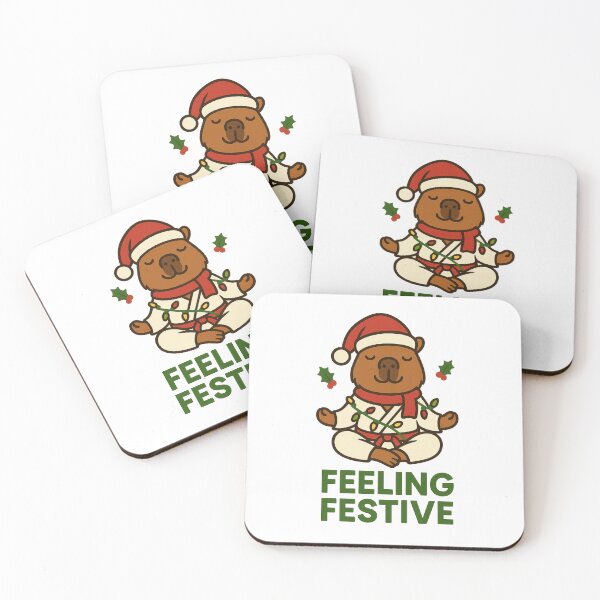 Item preview, Capybara Christmas Zen – Funny Holiday Meditation  designed and sold by RetroPop23.