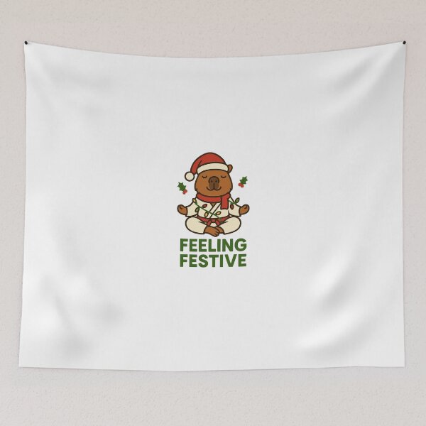 Item preview, Capybara Christmas Zen – Funny Holiday Meditation  designed and sold by RetroPop23.