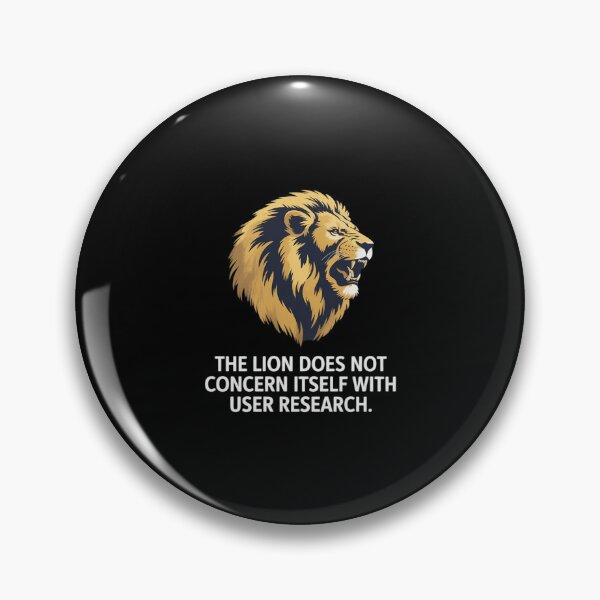 Item preview, Lion Office User Research Tech Love Nerd Work Team Member designed and sold by velltoons.
