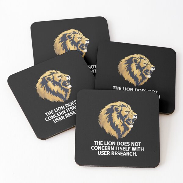 Item preview, Lion Office User Research Tech Love Nerd Work Team Member designed and sold by velltoons.