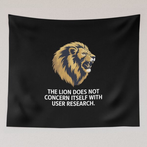 Item preview, Lion Office User Research Tech Love Nerd Work Team Member designed and sold by velltoons.