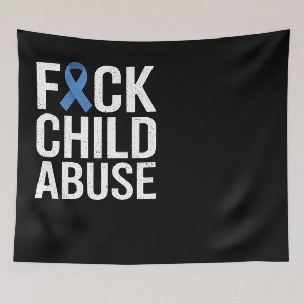 Item preview, Fuck FU Child Abuse Awareness Month Blue Ribbon Prevention designed and sold by Eskomeranola.