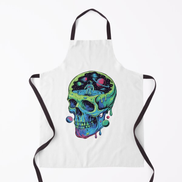 Item preview, Grim Harmony “Cosmic Drip Skull”– Neon Skull Graphic Tee, Gothic Streetwear, Alternative Fashion  designed and sold by VasilisLamArt.
