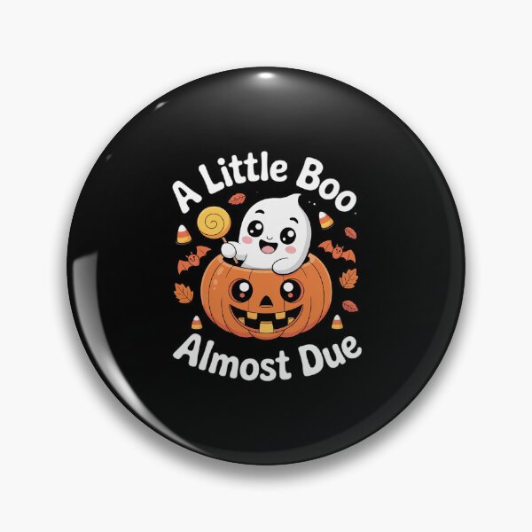Item preview, Little Boo is Almost Due Halloween Pregnancy Reveal Baby Boy designed and sold by velltoons.