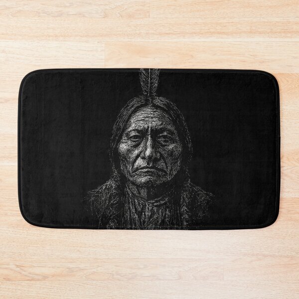 Item preview, Sitting Bull Tribal Scratched-Ink Portrait designed and sold by Mortisigil.