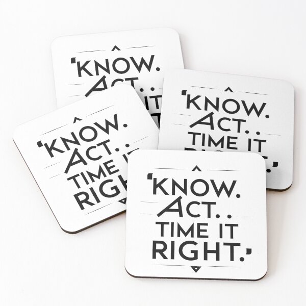 Item preview, Know. Act. Time It Right – Minimalist Motivational Quote designed and sold by Irene Catchmind.
