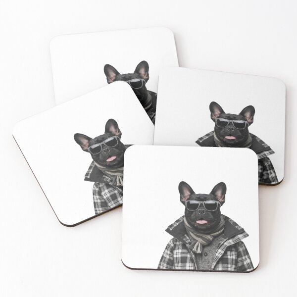 Item preview, Black French Bulldog Art | Winter Style Sticker designed and sold by slydawgstudio.