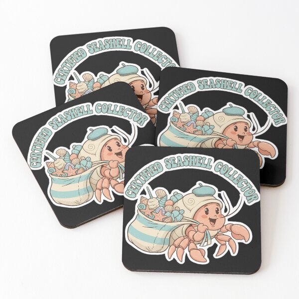 Item preview, Certified Seashell Collector Crab – Retro Summer Cartoon Character designed and sold by DIRTYSKETCHH.