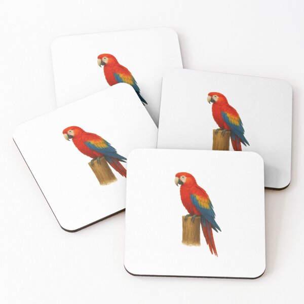 Item preview, Radiant Macaw – Perched in Colorful Splendor designed and sold by TheJoyfulPen.