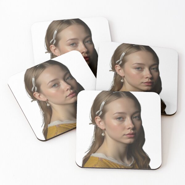 Item preview, Pearlescent Glow: Girl With a Pearl Earring Reimagined designed and sold by toshnaire.