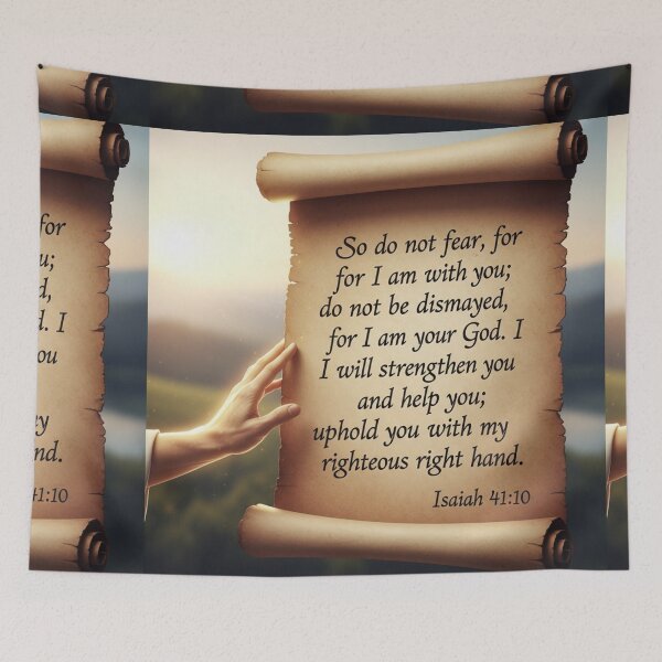 Item preview, Isaiah 41:10 Fear Not God Is With You | Christian Bible Verse Strength & Faith designed and sold by ebocraft.