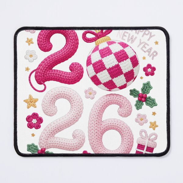 Item preview, Happy New Year 2026 – Festive Knitted Holiday Artwork designed and sold by DigiGroove.