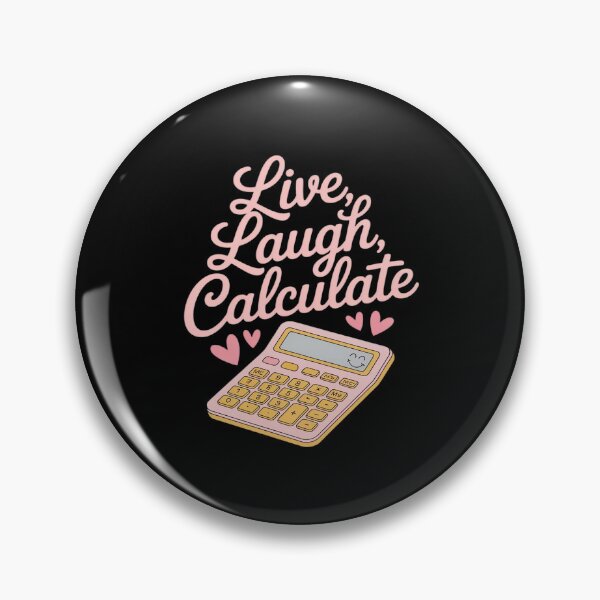 Item preview, Live Laugh Calculate Calculator Hot Pink Yellow designed and sold by JaskconLIfe23.