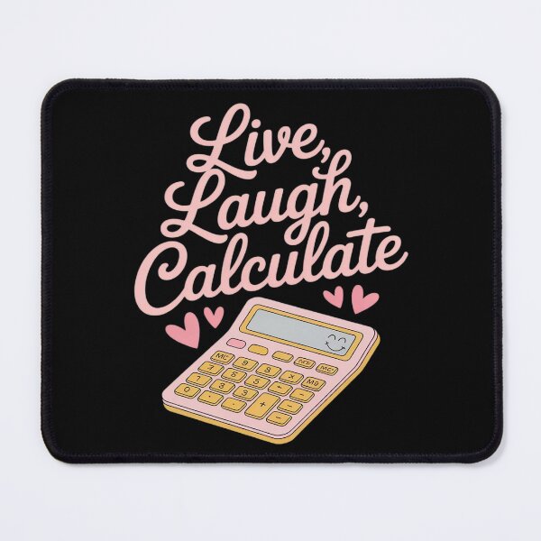 Item preview, Live Laugh Calculate Calculator Hot Pink Yellow designed and sold by JaskconLIfe23.