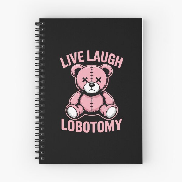 Item preview, Live Laugh Lobotomy - Sad Pink Bear Emo Core Unhinged designed and sold by JaskconLIfe23.