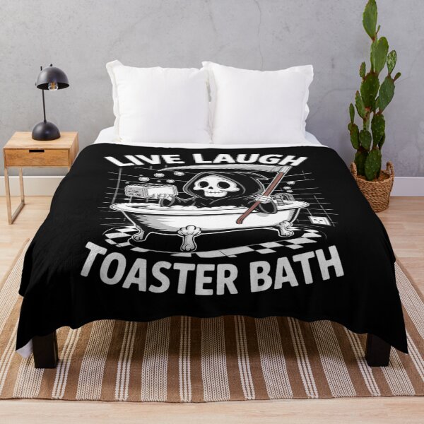Item preview, Live Laugh Toaster Bath Grim Reaper Sarcastic designed and sold by JaskconLIfe23.
