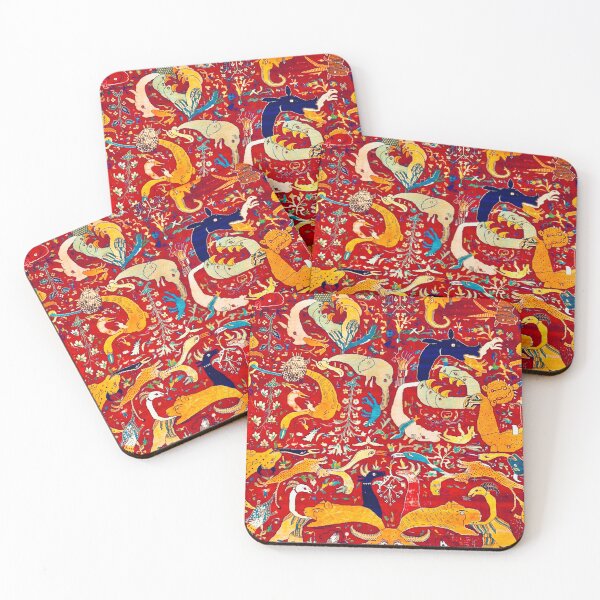 Item preview, Mughal Animal Grotesques Persian Rug Print designed and sold by Vicky Brago-Mitchell®.