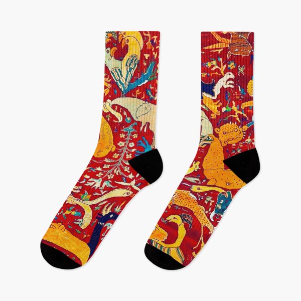 Item preview, Mughal Animal Grotesques Persian Rug Print designed and sold by Vicky Brago-Mitchell®.