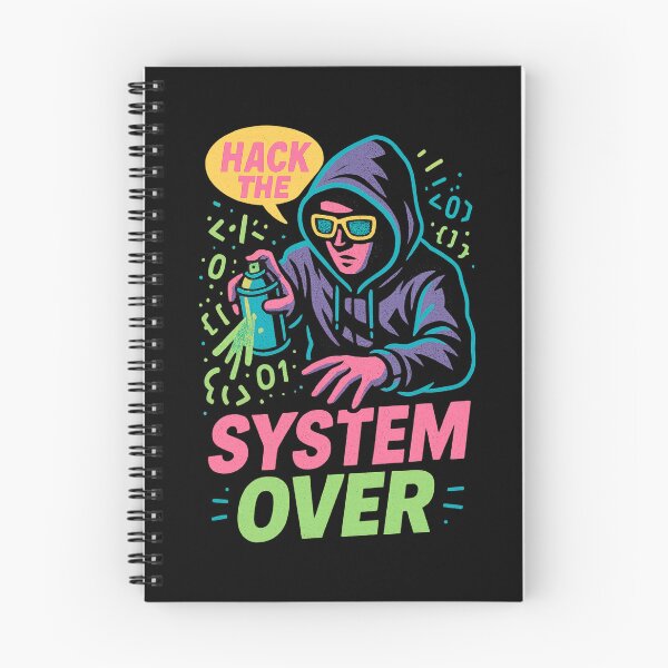 Item preview, Retro Hacker Graffiti Art Hack The System designed and sold by SholoStudio.