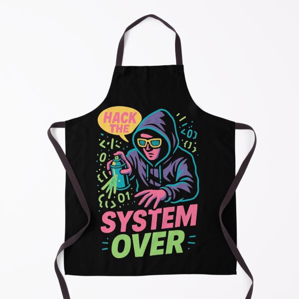 Item preview, Retro Hacker Graffiti Art Hack The System designed and sold by SholoStudio.