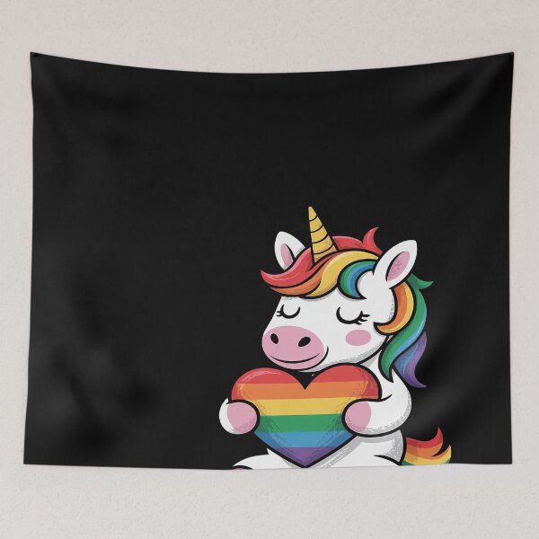 Item preview, Gay Pride Unicorn Heart Rainbow Flag Lgbt Women Girls Kids designed and sold by Bstilablhot.