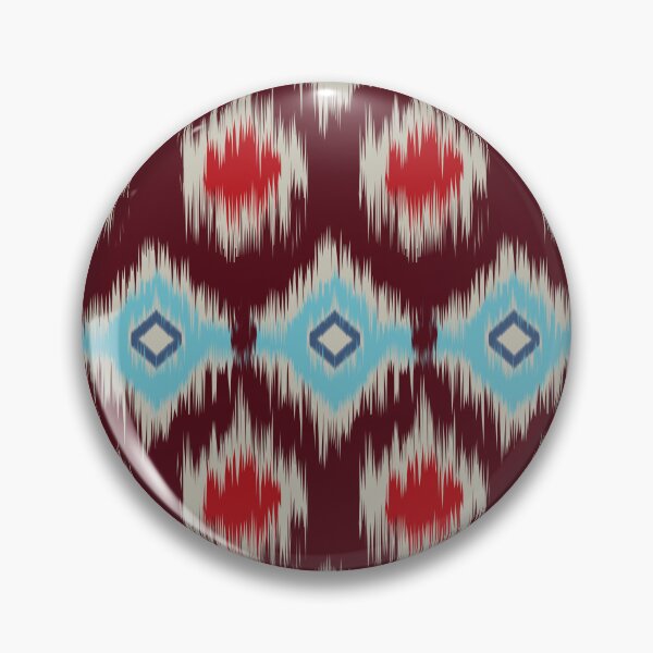 Item preview, "ikat pattern red blue maroon diamond" designed and sold by 171factory.