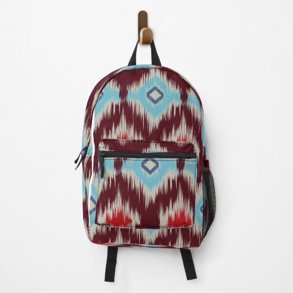 Item preview, "ikat pattern red blue maroon diamond" designed and sold by 171factory.
