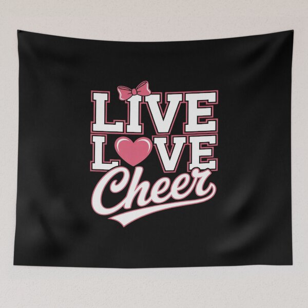 Item preview, Live Love Cheer Coquette Pink I Love Cheer Bow Sport designed and sold by JaskconLIfe23.