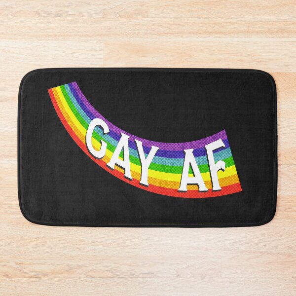 Item preview, Fun Retro Rainbow Swoosh Gay AF LGBTQ  designed and sold by TackyTime.
