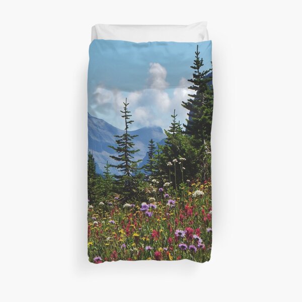 Mountain Wildflowers Duvet Cover