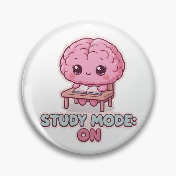 Item preview, “Study Mode On” Cute Kawaii Brain Studying – Motivational Student Aesthetic Design designed and sold by PureBrain.