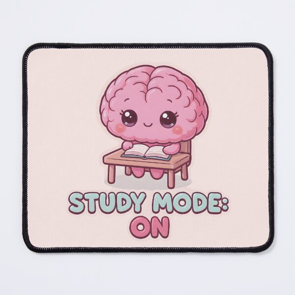 Item preview, “Study Mode On” Cute Kawaii Brain Studying – Motivational Student Aesthetic Design designed and sold by PureBrain.