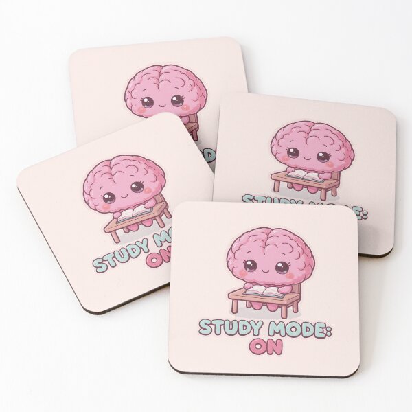Item preview, “Study Mode On” Cute Kawaii Brain Studying – Motivational Student Aesthetic Design designed and sold by PureBrain.