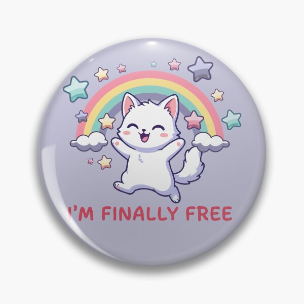Item preview, I'm Finally Free - Cute Cat Celebration for Divorce, New Job & Graduation designed and sold by Tiny-roar-studio.