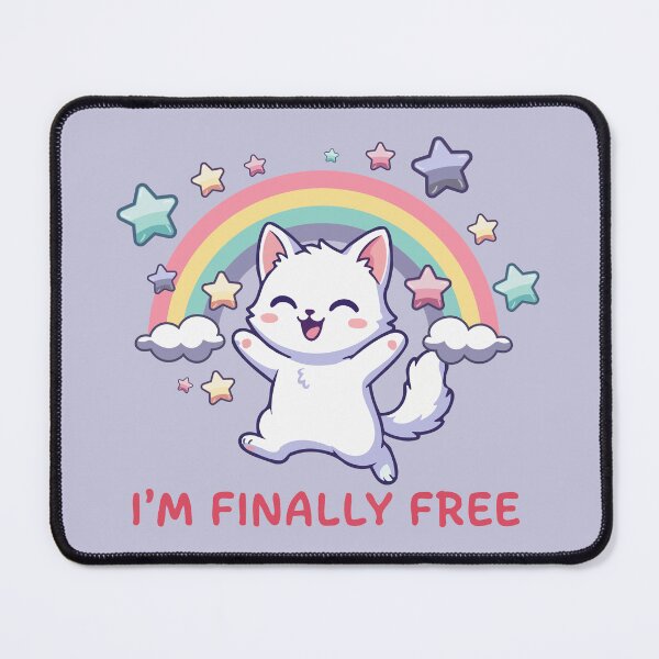 Item preview, I'm Finally Free - Cute Cat Celebration for Divorce, New Job & Graduation designed and sold by Tiny-roar-studio.