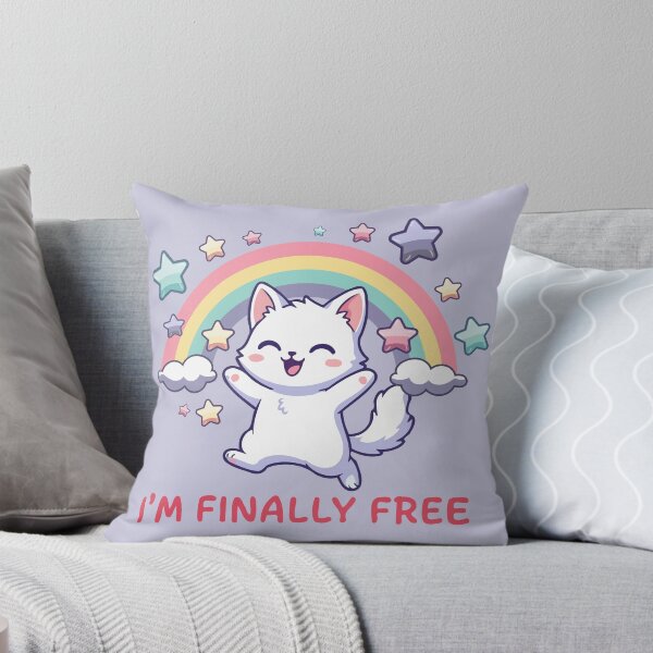 Item preview, I'm Finally Free - Cute Cat Celebration for Divorce, New Job & Graduation designed and sold by Tiny-roar-studio.