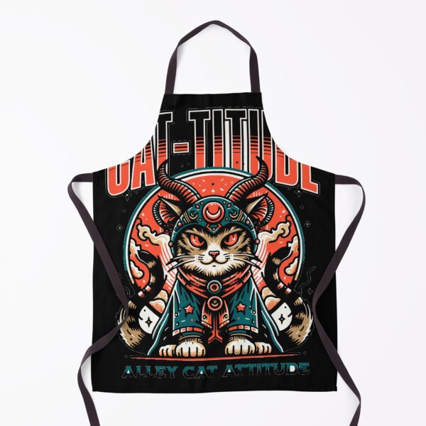 Item preview, CAT-TITUDE Alley Cat Attitude Horned Warrior Comic Graphic Tee designed and sold by GenZFashion000.
