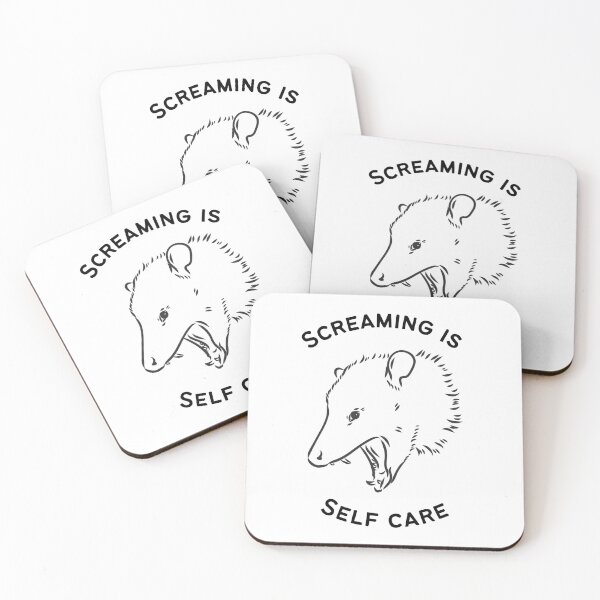 Item preview, Funny opossum meme | screaming is self care designed and sold by lea-lani.