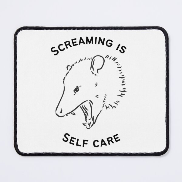 Item preview, Funny opossum meme | screaming is self care designed and sold by lea-lani.