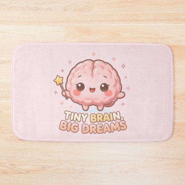 Item preview, Tiny Brain, Big Dreams – Cute Kawaii Brain with Magic Wand | Motivational Aesthetic Design designed and sold by PureBrain.