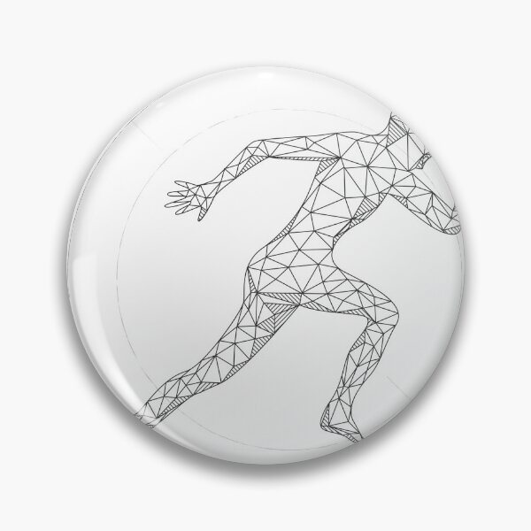 Item preview, technological polygonal man running, blueprint of of low poly man designed and sold by NiamLab.
