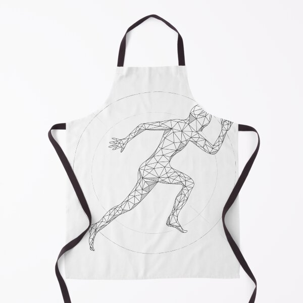 Item preview, technological polygonal man running, blueprint of of low poly man designed and sold by NiamLab.