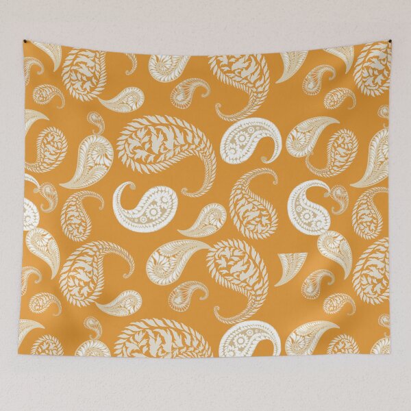 Item preview, Luxury modern paisley design with golden lines on dark background. Sophisticated seamless pattern for high-end fashion, packaging, and interior decor. designed and sold by SittipongDesign.