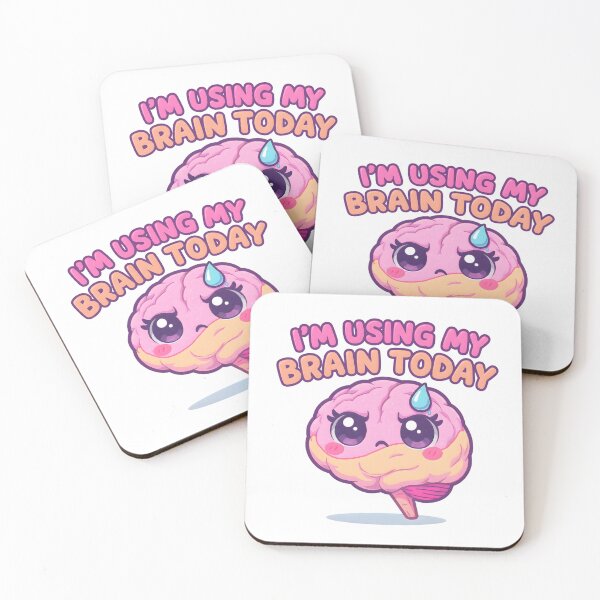 Item preview, “I’m Using My Brain Today” Cute Kawaii Brain – Funny Study Motivation Design designed and sold by PureBrain.