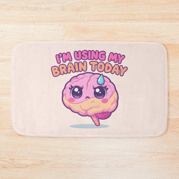 Item preview, “I’m Using My Brain Today” Cute Kawaii Brain – Funny Study Motivation Design designed and sold by PureBrain.