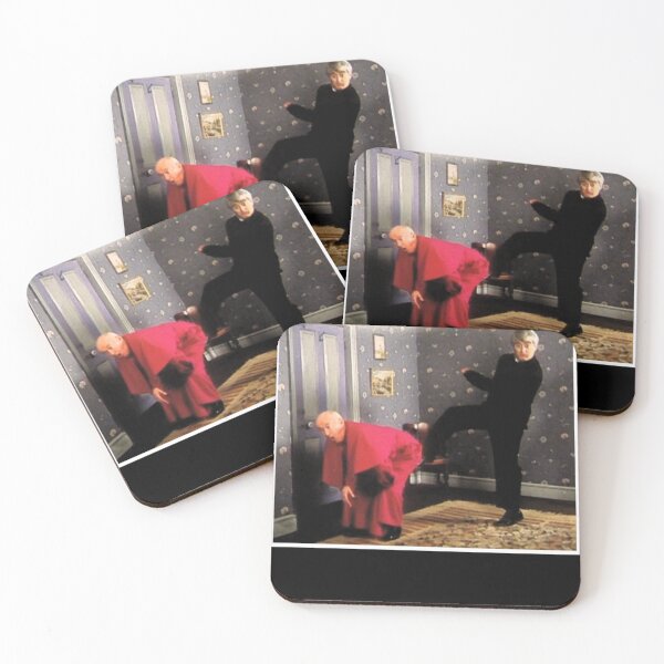Item preview, Father Ted - Framed Picture of Bishop Brennan Being Kicked up the Arse designed and sold by OtiliaKlein.