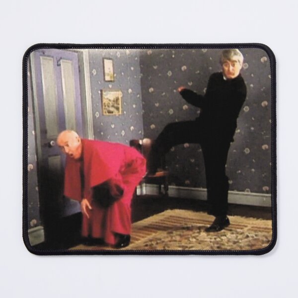 Item preview, Father Ted - Framed Picture of Bishop Brennan Being Kicked up the Arse designed and sold by OtiliaKlein.