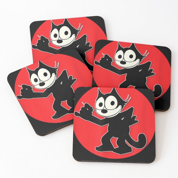 Item preview, Felix Cartoon Cat Red Sunset Sly Smiling Felix Tee designed and sold by OtiliaKlein.