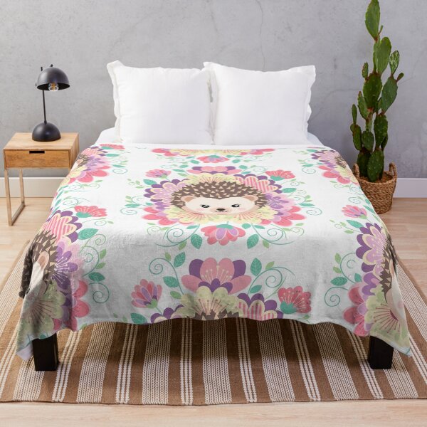 Item preview, Cozy Hedgehog Floral Scene designed and sold by Cherry Dreams.