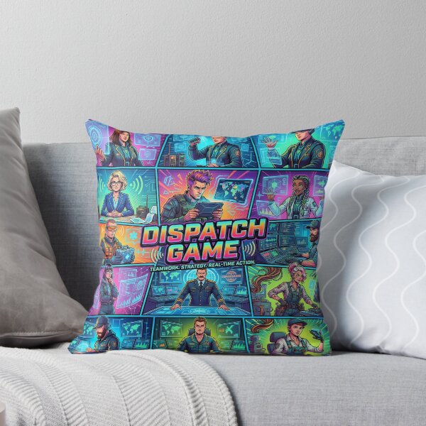 Item preview, Dispatch Game Inspired Poster – Cyberpunk Strategy Teamwork Art Print for Gamers & Tech Fans designed and sold by AbstractAuraArt.